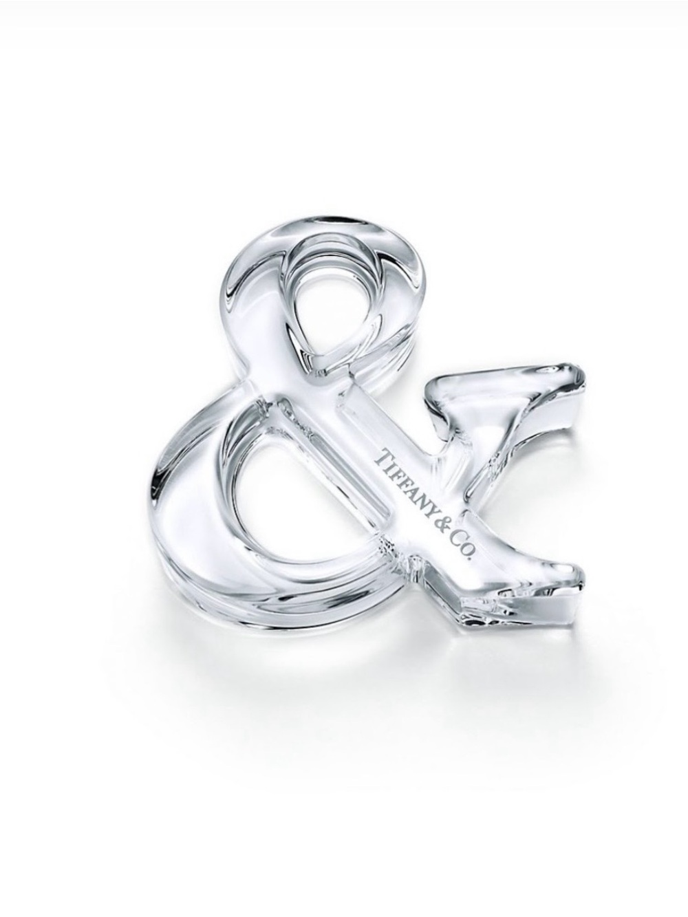 Tiffany & Co. Crystal Ampersand Paperweight